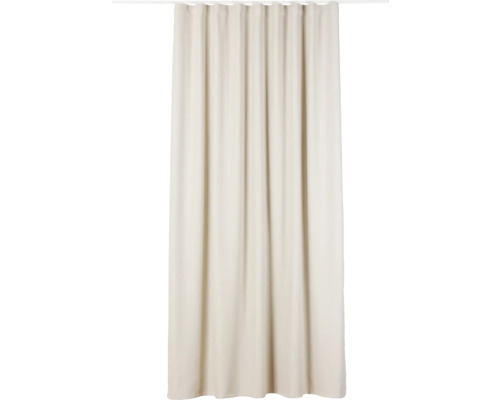 Vorhang mit Universalband Blackout Champagner 260 x 250 cm Beiger Vorhang mit Faltenaufhängung