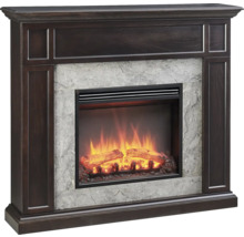 Elektrischer Kamin mit Holzeffekt und Steinoptik