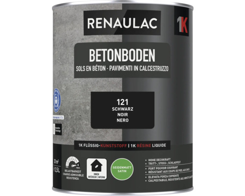 RENAULAC Beton Bodenfarbe schwarz 2,5 l