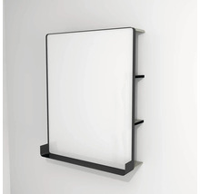 LED Badspiegel mit Ablage Devo Sonus 2.0 Classico Muschel/Black 75.5x94 cm SO2-LU75x94x27-F91