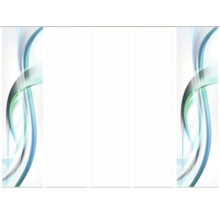 Dreiteiliger Raumteiler mit abstraktem Design