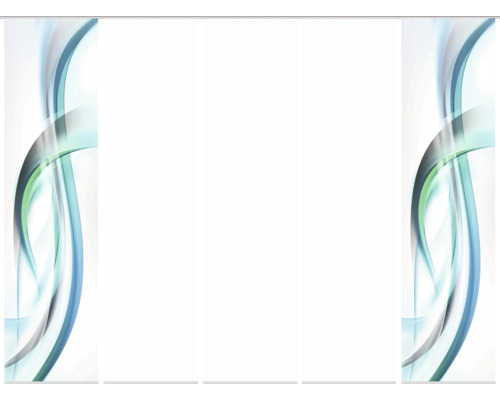 Dreiteiliger Raumteiler mit abstraktem Design