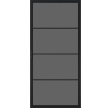 Pertura Schiebetür Komplett-Set Jarn 02 Grey 1000x2350 mm inkl. Laufschiene mit Rolle,Griff-Set