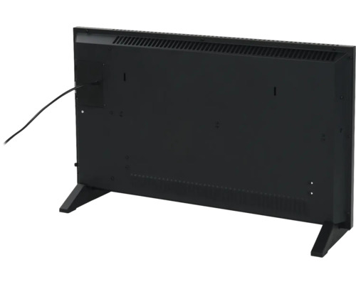 Rückansicht einer Heizplatte mit Stromkabel