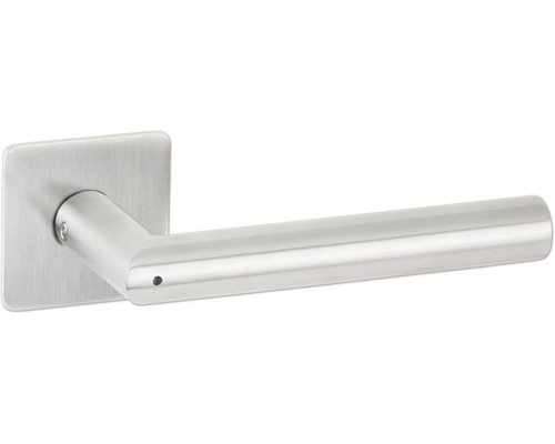 Türgriff aus Edelstahl mit quadratischer Rosette