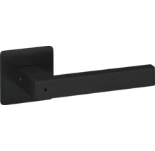 Schwarze Türklinke mit eckigem Design