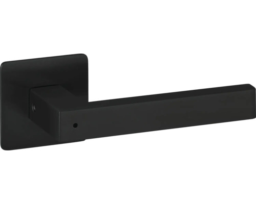 Schwarze Türklinke mit eckigem Design