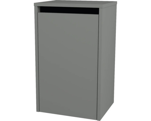 Hängeschrank mit 1 Tür und Wäschekorb Devo Etna 2.0 BxHxT 40x65x33 cm dust grey Grauer Mülltonnenverkleidungsschrank zur Abdeckung von Mülltonnen