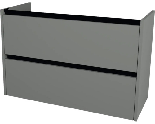 Waschbeckenunterschrank Devo Etna 2.0 97x64x40 cm ohne Waschbecken dust grey Waschbeckenunterschrank mit zwei Schubladen für Badezimmer