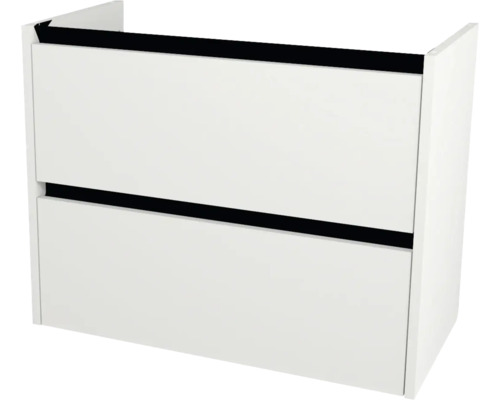 Waschbeckenunterschrank Devo Etna 2.0 81x64x40 cm ohne Waschbecken alpine weiß Waschtischunterschrank mit zwei Schubladen für das Badezimmer