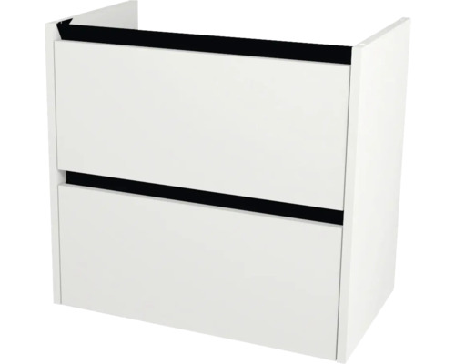 Waschbeckenunterschrank Devo Etna 2.0 67x64x40 cm ohne Waschbecken alpine weiß Waschbeckenunterschrank mit zwei Schubladen für das Badezimmer