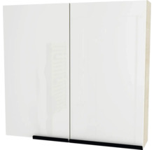 Wandschrank mit zwei Türen und schwarzen Griffen