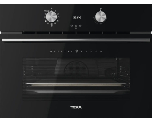 TEKA Kompaktbackofen HLB8510P Nutzvolumen 44 l Maße BxHxT 595 mm x 455 mm x 537 mm Schwarzer Teka Einbaubackofen mit Bedienknöpfen und digitaler Anzeige