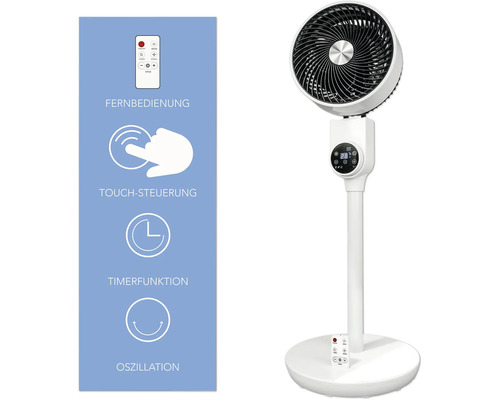 Turmventilator mit Fernbedienung, Touchsteuerung, Timerfunktion und Oszillation