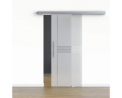 Pertura Glasschiebetür Komplettset Glera Linear 900x2175 mm inkl.Beschlag Selir Aluminium Edelstahloptik,Stangengriff Pertura Glasschiebetür Komplettset Glera Linear 900x2175 mm inkl.Beschlag Selir Aluminium Edelstahloptik,Stangengriff