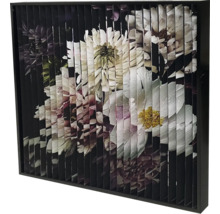 Dekoratives Wandbild mit Blumenmotiv in einem Rahmen