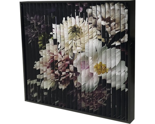 Dekoratives Wandbild mit Blumenmotiv in einem Rahmen