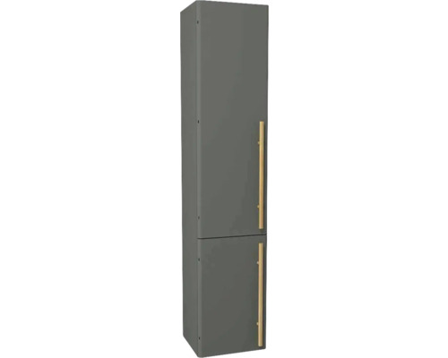 Hängehochschrank mit 2 Türen Devo Sonet links BxHxT 35x164x32 cm classico stone grey/Eiche