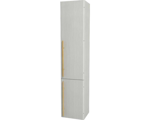 Hängehochschrank mit 2 Türen Devo Sonet rechts BxHxT 35x164x32 cm structure light grey/Eiche