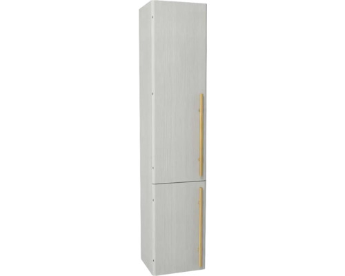 Hängehochschrank mit 2 Türen Devo Sonet links BxHxT 35x164x32 cm structure light grey/Eiche