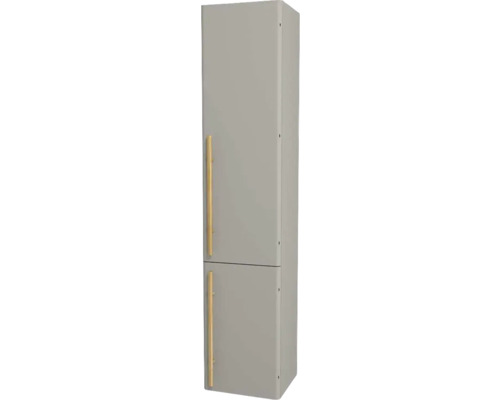 Hängehochschrank mit 2 Türen Devo Sonet rechts BxHxT 35x164x32 cm kaschmir/Eiche Hochschrank mit zwei Türen und Griffen