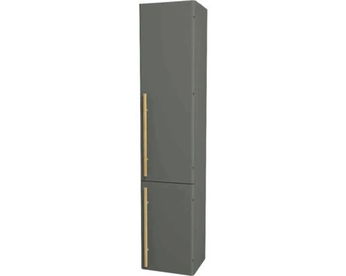 Hängehochschrank mit 2 Türen Devo Sonet rechts BxHxT 35x164x32 cm classico stone grey/Eiche