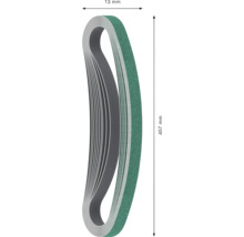 Schleifband mit den Maßen 457 mm Länge und 13 mm Breite