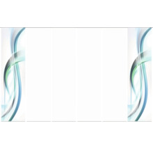 Abstrakte Wandpaneele mit wellenförmigen Linien für Inneneinrichtung