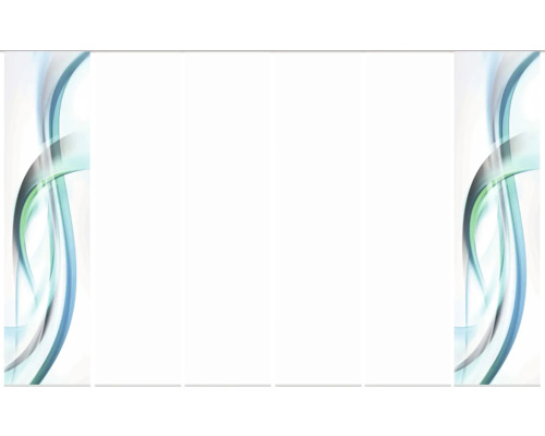 Abstrakte Wandpaneele mit wellenförmigen Linien für Inneneinrichtung