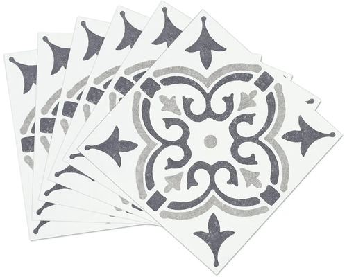 Mehrere Vinylfliesen mit Ornamentmuster