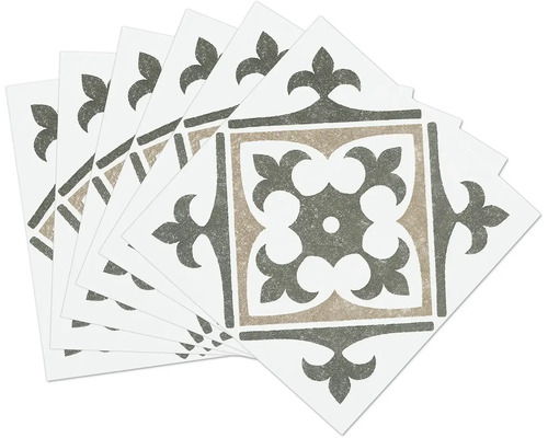 Mehrere dekorative Fliesen mit quadratischem Muster