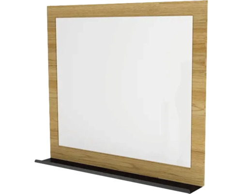 Rahmenspiegel mit Ablage Devo Vena 2.0 BxHxS 80x70x12 cm kitami mountain/black Whiteboard mit Holzrahmen und Ablage