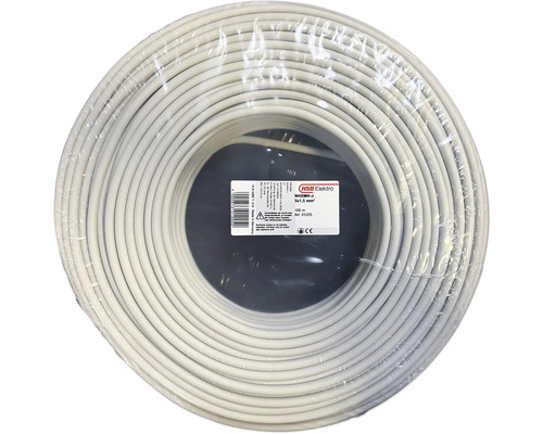 Mantelleitung NHXMH-J 5x1,5 mm² 100 m grau Elektrokabel Rolle mit 100 Meter Länge