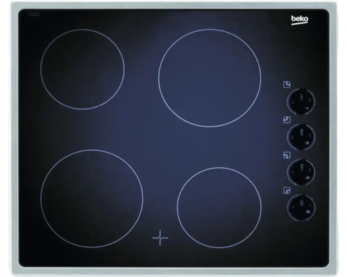 Beko Kochfeld mit vier Kochzonen und Bedienknöpfen