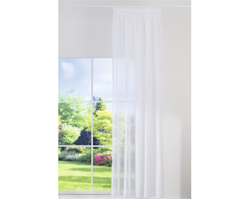 Vorhang mit Universalband Avenue weiß 260 x 300 cm Fenster mit weißem, transparentem Gardinenschal