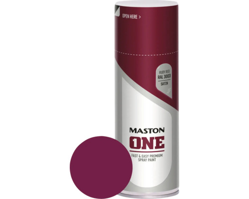 Sprühlack Maston ONE satin rubin rot 400 ml Sprühlack Maston ONE satin rubin rot 400 ml
