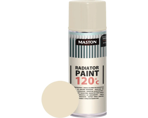 Sprühlack Maston Heizkörperlack glanz magnolie 400 ml Mastons Heizkörperlack Spraydose mit 120 Grad Celsius Hitzebeständigkeit