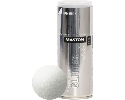 Sprühlack Maston Glitzer-Effekt silber 150 ml