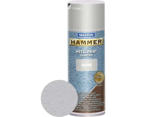 Sprühlack Maston Hammer Metallschutz silber 400 ml