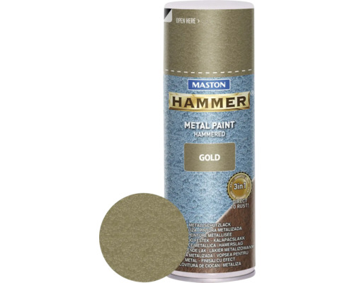 Sprühlack Maston Hammer Metallschutz gold 400 ml