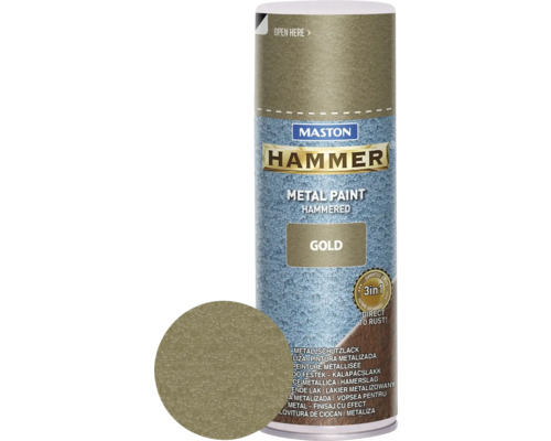 Sprühlack Maston Hammer Metallschutz gold 400 ml Sprühlack Maston Hammer Metallschutz gold 400 ml