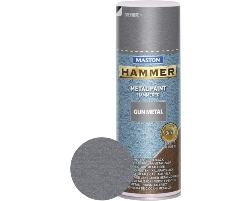 Sprühlack Maston Hammer Gun Metal Metallschutz grau 400 ml Sprühlack Maston Hammer Gun Metal Metallschutz grau 400 ml