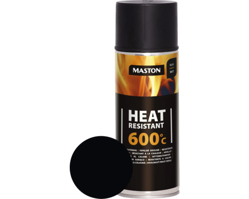Sprühlack Maston Thermolack Hitzefest schwarz 400ml Mastons Hitzebeständiges Spray bis 600 Grad