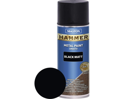 Sprühlack Maston Hammer Metallschutz matt schwarz 400 ml