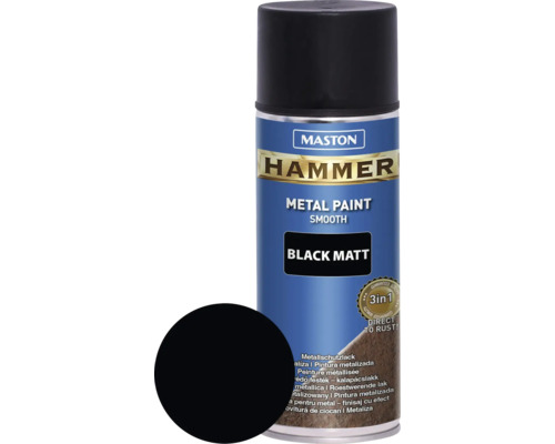 Sprühlack Maston Hammer Metallschutz matt schwarz 400 ml Sprühlack Maston Hammer Metallschutz matt schwarz 400 ml