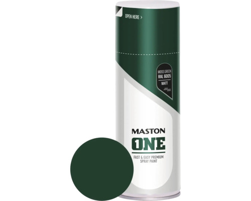 Sprühlack Maston ONE matt RAL 6005 Moss Green 400 ml Mastonspraydose Moosgrün RAL 6005 matt