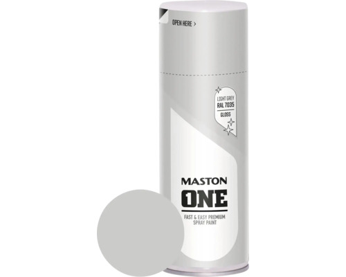 Sprühlack Maston ONE glänzend RAL 7035 lichtgrau 400 ml Sprühlack Maston ONE glänzend RAL 7035 lichtgrau 400 ml