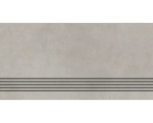 MIRAVA Feinsteinzeug Treppenstufe Manhattan Grey 30 x 60 x 0,9 cm matt rektifiziert
