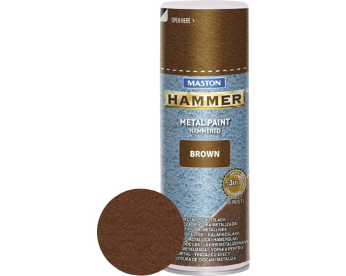 Sprühlack Maston Hammer Metallschutz braun 400 ml