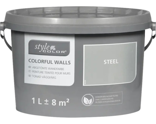 StyleColor COLORFUL WALLS Wand- und Deckenfarbe steel 1 L
